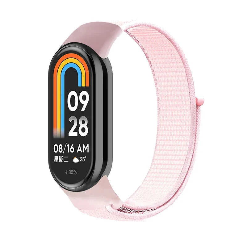 Nylon Loop Strap For xiaomi Mi Band 8 7 6 5 4 3 Bracelet SmartWatch Wristband Replacement sport pulsera watchband Miband 8 NFC