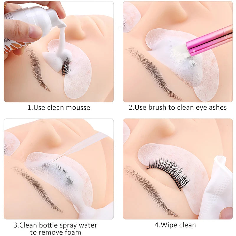 100/50/20pcs Eyelash Cleaning Brush Shampoo Brushes For Eyelash Extensions Professional Peel Off Blackhead Remover Makeup Tools