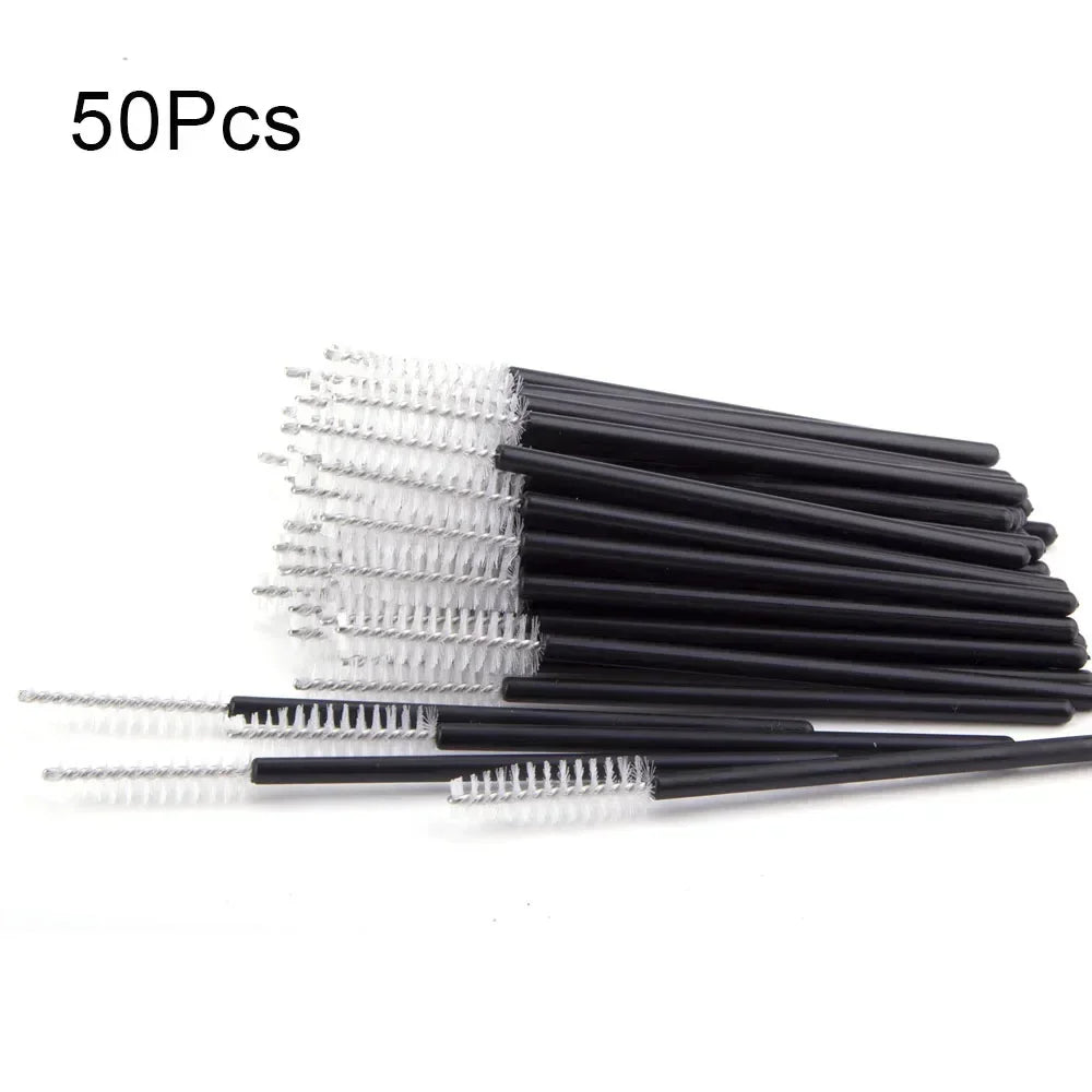 50/100Pcs Makeup Brushes Disposable Eyebrow Brush Mascara Wand Applicator Spo Eye Lashes Brush Cosmetic Eyelash Extension Tools