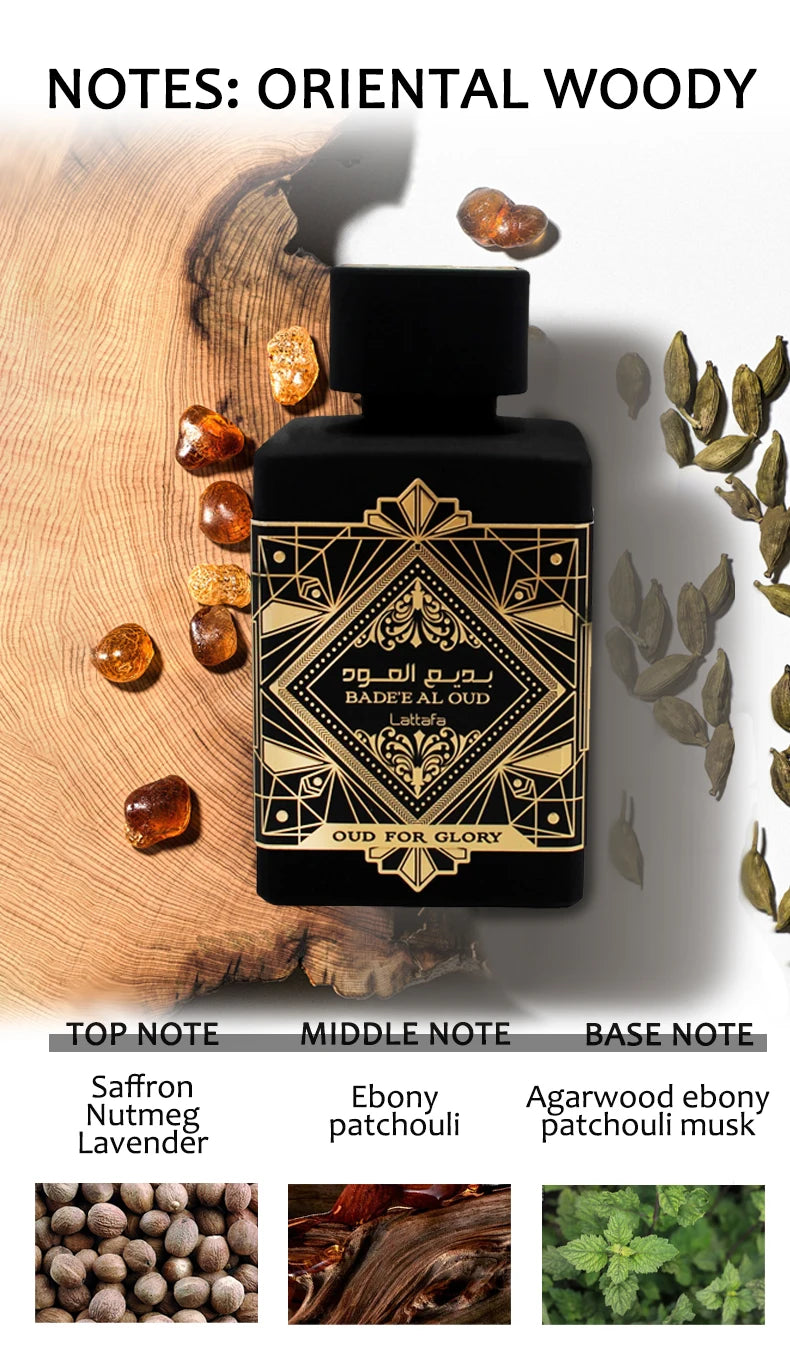 100ml Original Arabian Mens Perfume High Quality Fragrance Long Lasting Light Fragrance Unisex Cologne Glory Flower Arabia Dubai