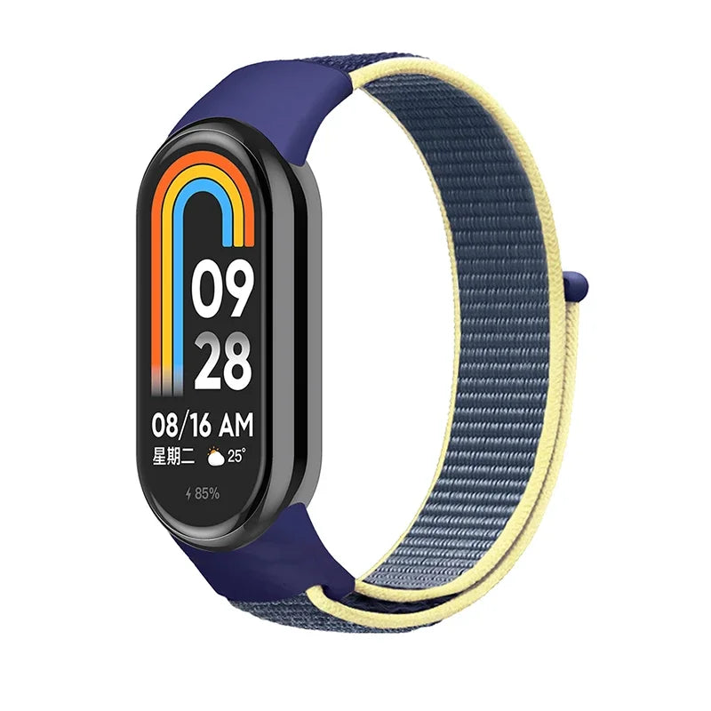 Nylon Loop Strap For xiaomi Mi Band 8 7 6 5 4 3 Bracelet SmartWatch Wristband Replacement sport pulsera watchband Miband 8 NFC