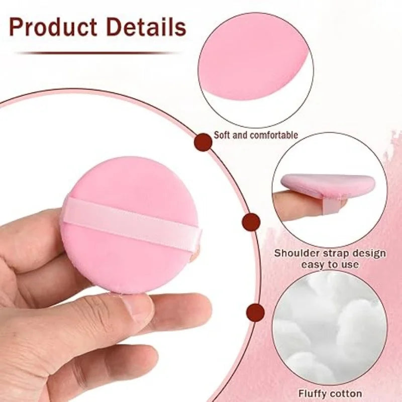 5Pcs Round Makeup Sponges Cosmetics Tools Soft Velvet Powder Puff Blender Sponges Facial  Foundation Make Up Accessories