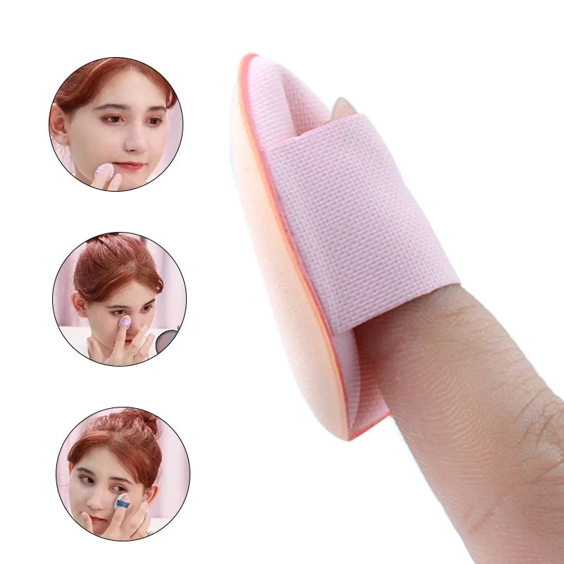 5/10Pcs Mini Finger Puff Foundation Small Air Cushion Powder Sponge Face Concealer BB Cream Cosmetic Applicator Makeup Tools