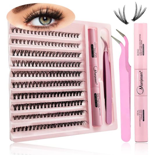 DIY Lashes Extension Kit Eyelashes 200 PCS Clusters Lash Bond and Seal Makeup Tools for Gluing  Lashes Gluing Glue  Accessories