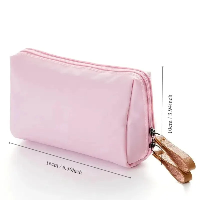 1pc Green/Pink/Blue Small Makeup Bag For Purse Portable Waterproof Cosmetic Bag Lipstick Bag Travel Makeup Pouch For Girls Women