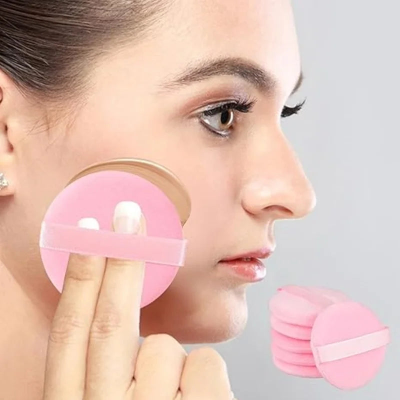 5Pcs Round Makeup Sponges Cosmetics Tools Soft Velvet Powder Puff Blender Sponges Facial  Foundation Make Up Accessories