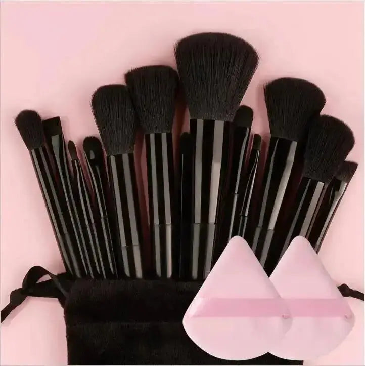 13pcs Premium Synthetic Nylon Bristle Makeup Brush Set - Soft, Gentle, and Cruelty-Free for Flawless Foundation, Blush, Powder,