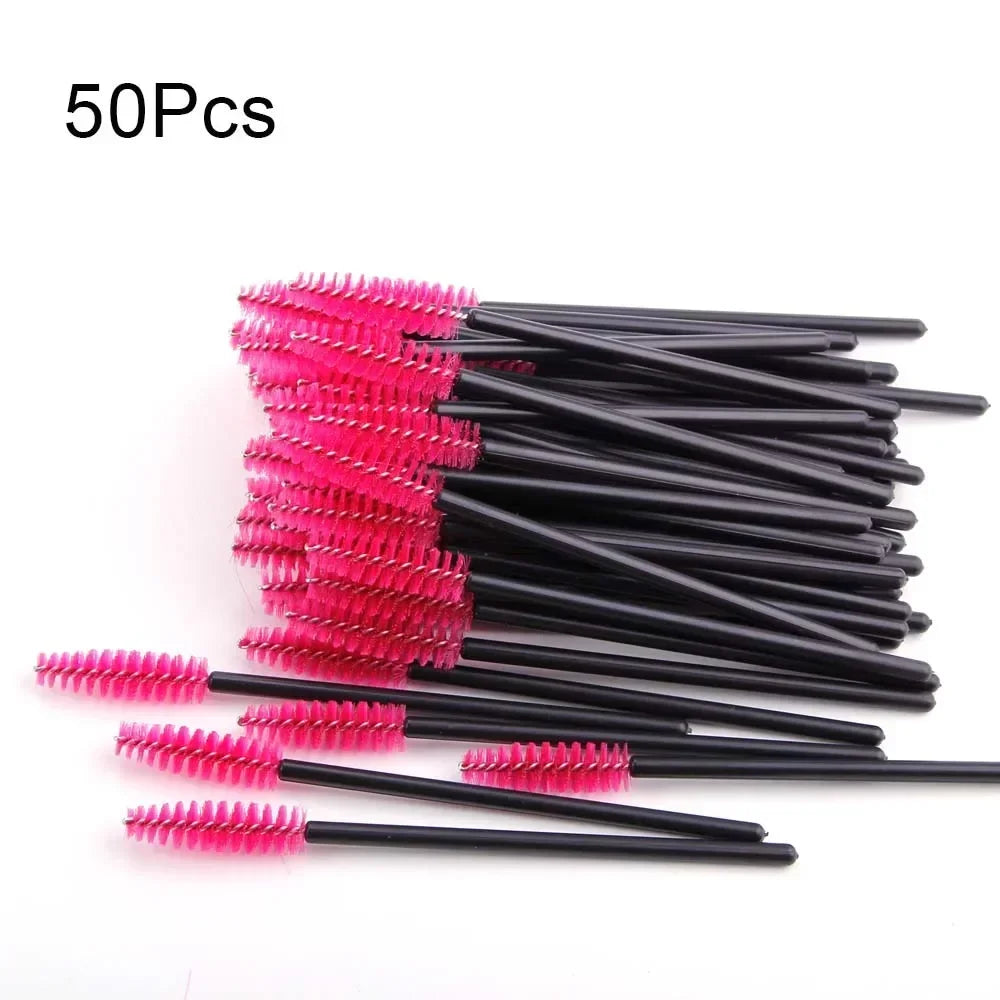 50/100Pcs Makeup Brushes Disposable Eyebrow Brush Mascara Wand Applicator Spo Eye Lashes Brush Cosmetic Eyelash Extension Tools