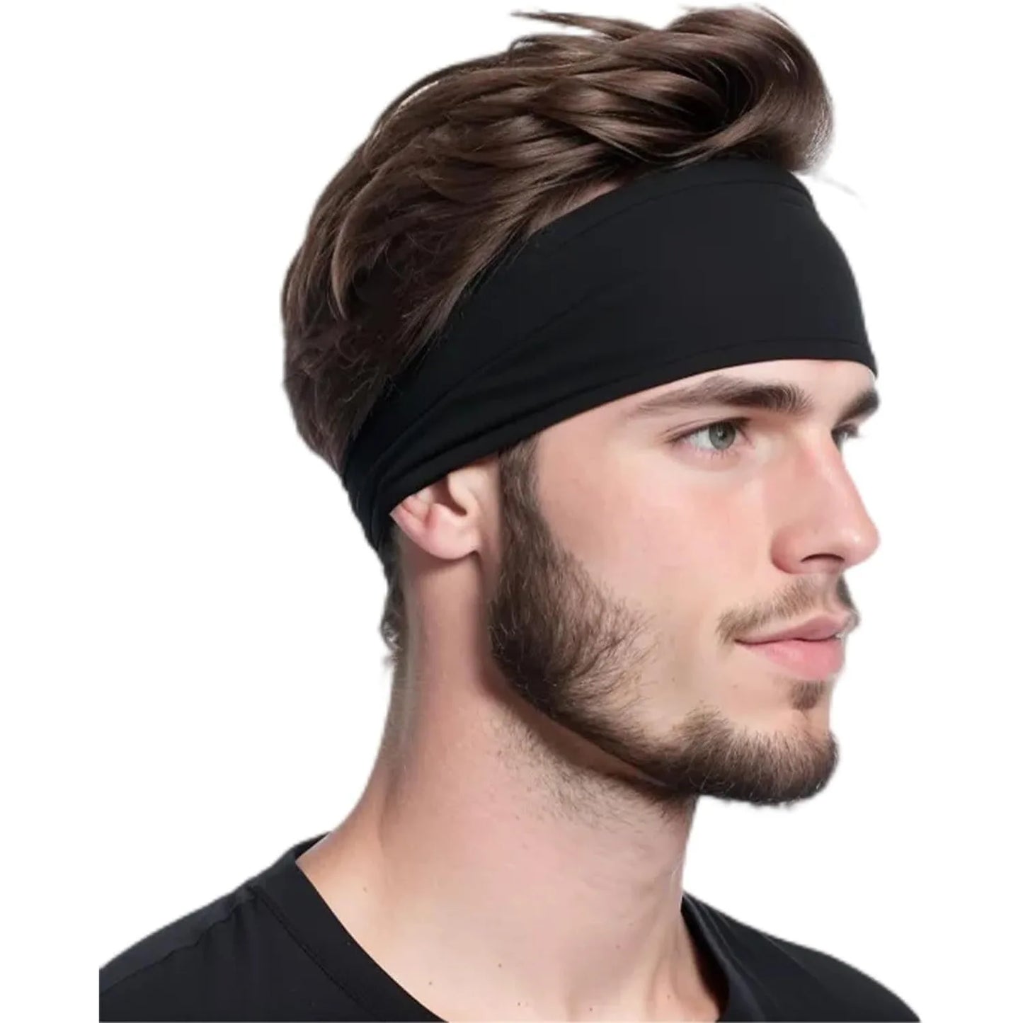 Men's Sports Headband Sweat-absorbing and Anti Sweating Band Running Fitness Headband Headband Hoop Yoga