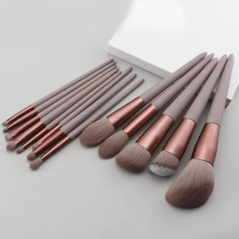 13 PCS Makeup Brush Color Set Eyeshadow Foundation Full Set Makeup Brush Eyeshadow Blush Beauty Softening Makeup Tools