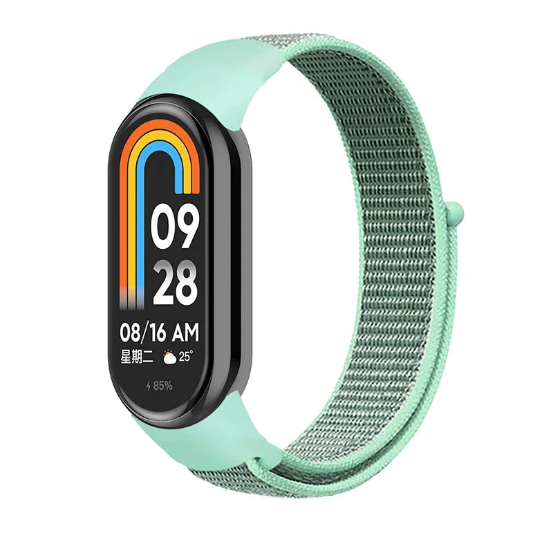 Nylon Loop Strap For xiaomi Mi Band 8 7 6 5 4 3 Bracelet SmartWatch Wristband Replacement sport pulsera watchband Miband 8 NFC