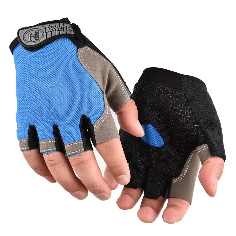 Gym Gloves Fitness Training Fingerless Men Women Bodybuilding Exercise Sports Gloves for Cycling Bicycle Anti Slip Breathable