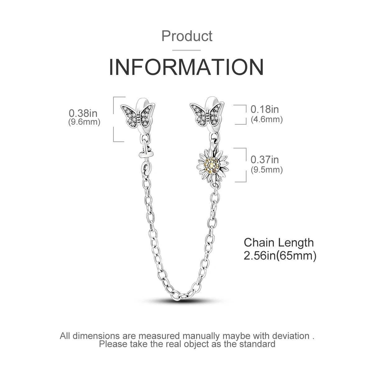 Safety Chain Silver Plated Beads Classic Safety Chain Stopper Clip Charm Fit Original Bracelet Jewelry Making