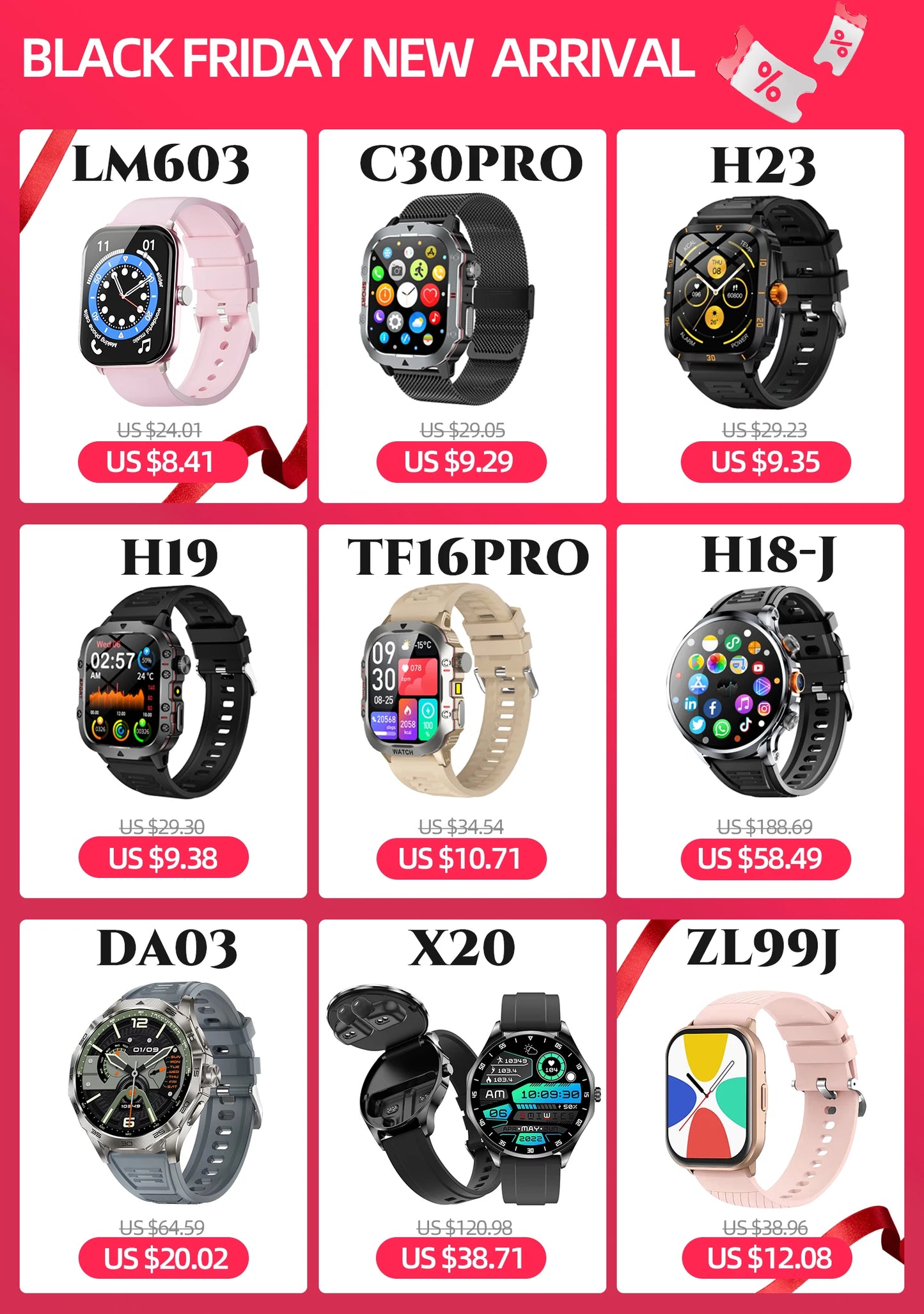 New SmartWatch 1.44-inch Color Screen Full Touch Custom Dial Smartwatch Bluetooth Talking Fashion Smartwatch Men's and Women's