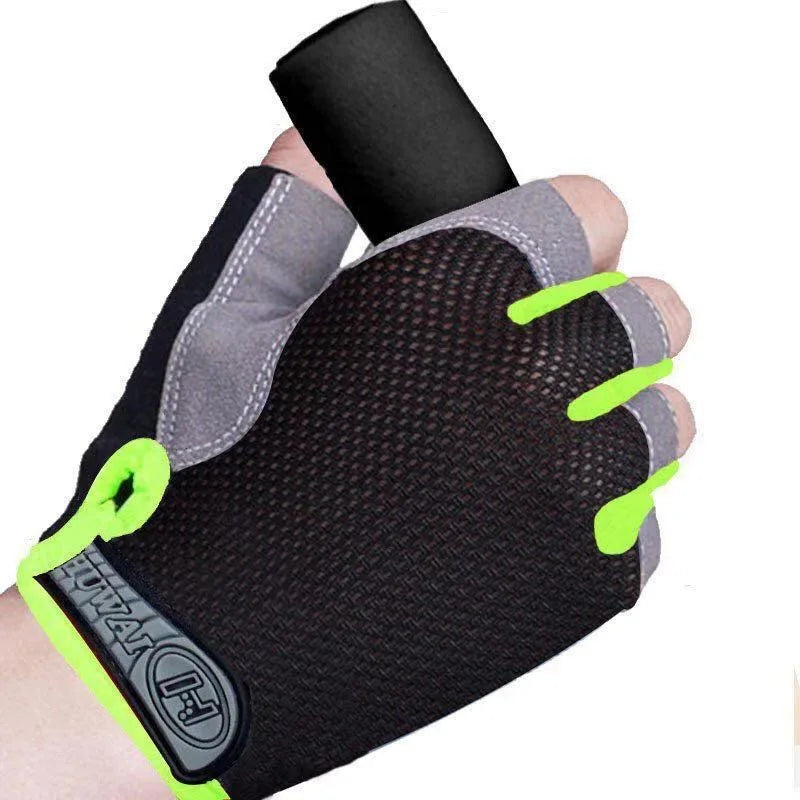 Men Cycling Bicycle Gloves Half Finger Gym Gloves Women Mitten Breathable Anti-slip Glove Fitness Sport Training Gloves