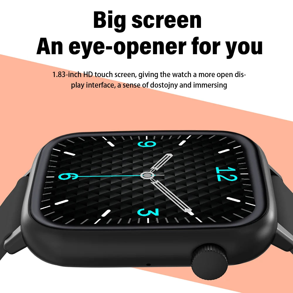 LAXASFIT Bluetooth Talk Smart Watch Message Reminder Sleep Monitoring IP68 Waterproof 100+ Sport Mode Smart Watch Android IOS