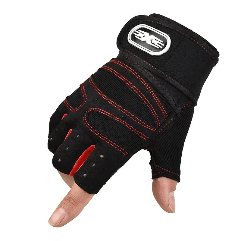 Fitness Half Finger Gloves Men And Women Wrist Guard Sports Dumbbell Riding Non Slip Horizontal Bar Exercise Training