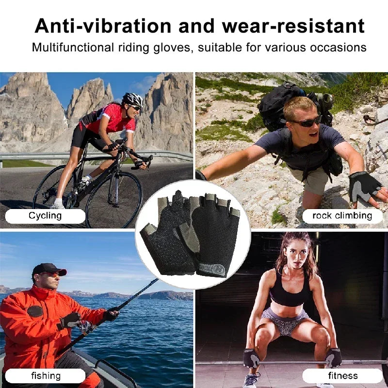 Gym Gloves Fitness Training Fingerless Men Women Bodybuilding Exercise Sports Gloves for Cycling Bicycle Anti Slip Breathable