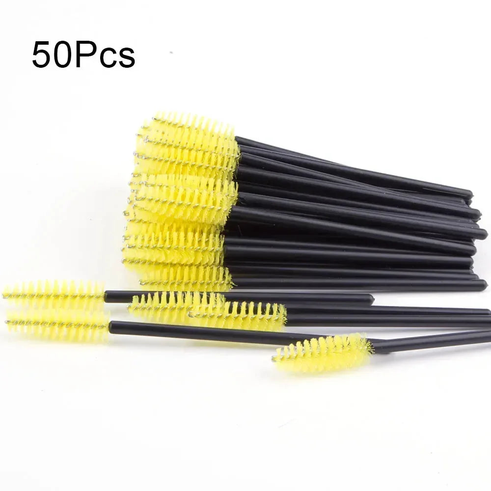 50/100Pcs Makeup Brushes Disposable Eyebrow Brush Mascara Wand Applicator Spo Eye Lashes Brush Cosmetic Eyelash Extension Tools