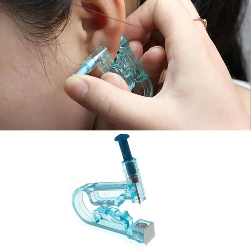 1pc Disposable Ear Piercing Gun Kit, Disinfect Earring Piercer Machine Studs Safety Nose Clip Body Jewelry Piercing Tool