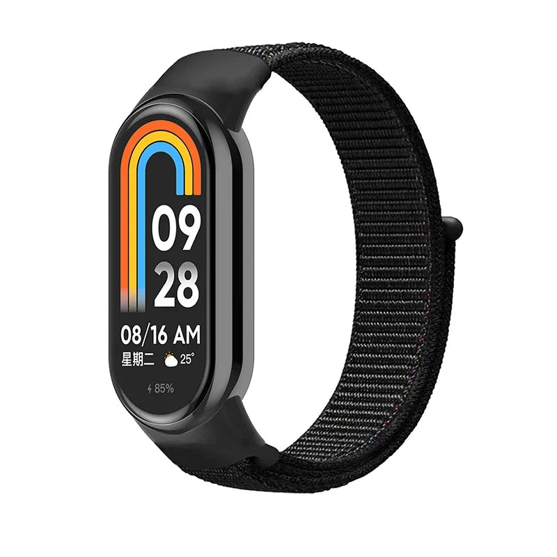 Nylon Loop Strap For xiaomi Mi Band 8 7 6 5 4 3 Bracelet SmartWatch Wristband Replacement sport pulsera watchband Miband 8 NFC