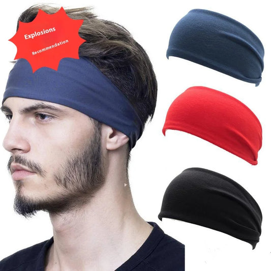 Men's Sports Headband Sweat-absorbing and Anti Sweating Band Running Fitness Headband Headband Hoop Yoga