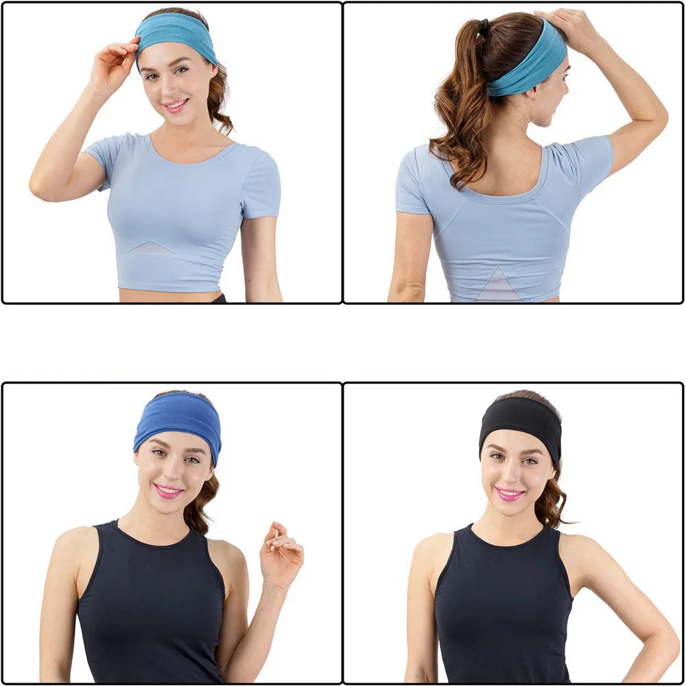 Men's Sports Headband Sweat-absorbing and Anti Sweating Band Running Fitness Headband Headband Hoop Yoga