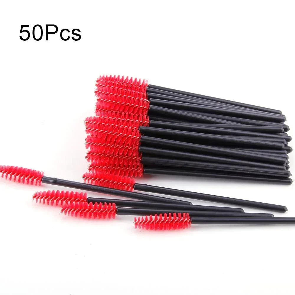 50/100Pcs Makeup Brushes Disposable Eyebrow Brush Mascara Wand Applicator Spo Eye Lashes Brush Cosmetic Eyelash Extension Tools