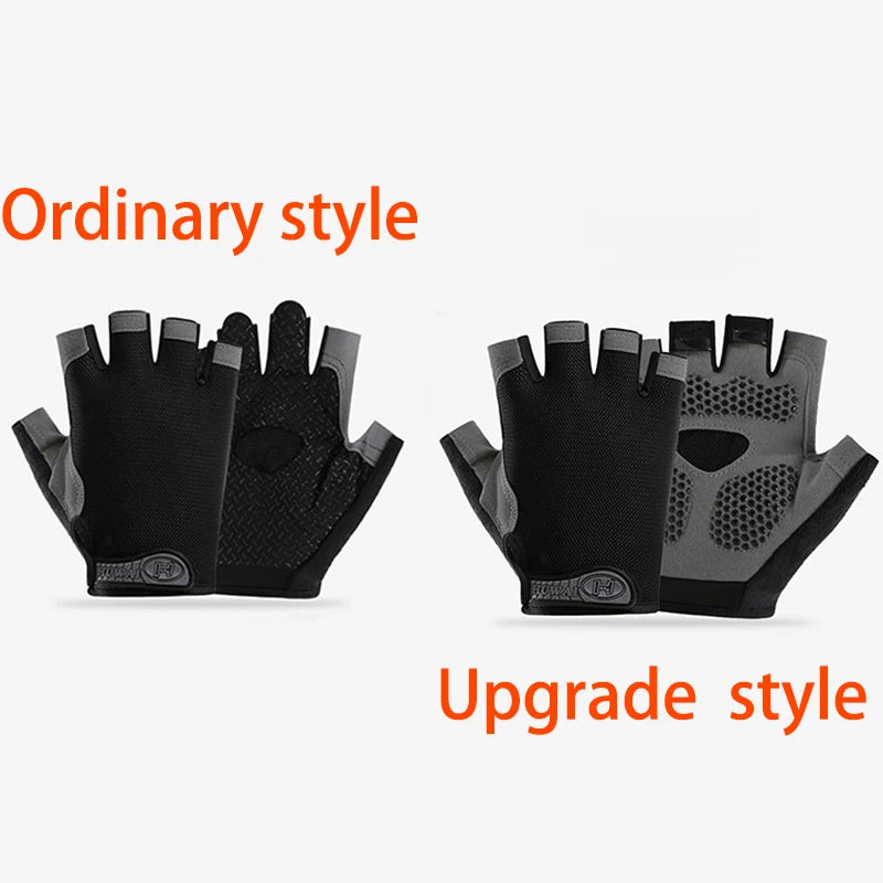 Men Cycling Bicycle Gloves Half Finger Gym Gloves Women Mitten Breathable Anti-slip Glove Fitness Sport Training Gloves