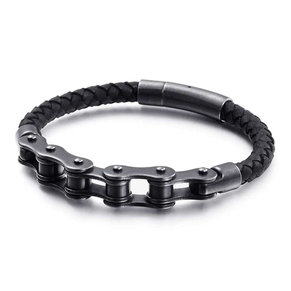 Trendmen Hiphop Rock Rapper Gear Chain Stainless Steel Chain Link Bracelets For Men Bro Fashion Metal Wristlet Jewelry Gifts