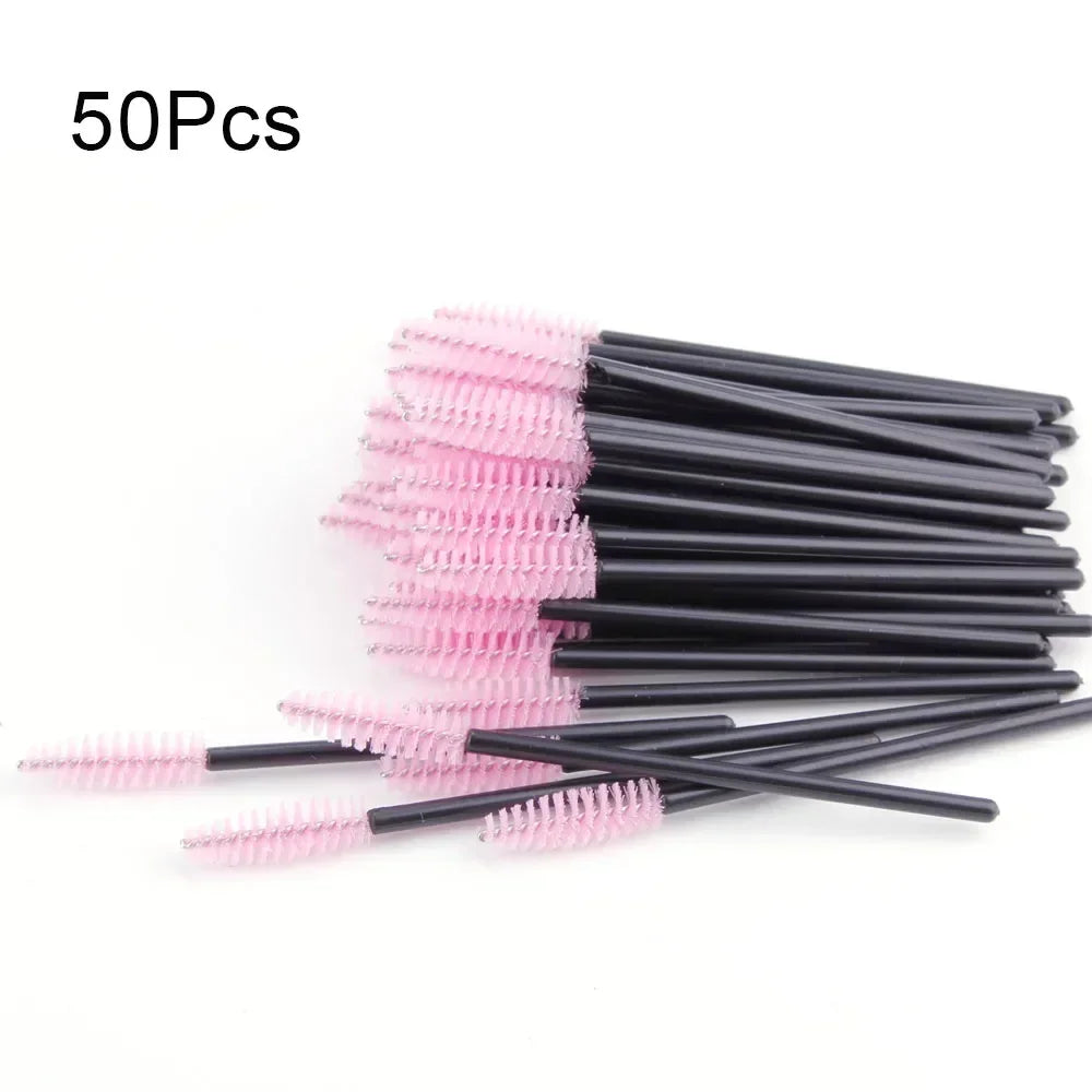 50/100Pcs Makeup Brushes Disposable Eyebrow Brush Mascara Wand Applicator Spo Eye Lashes Brush Cosmetic Eyelash Extension Tools