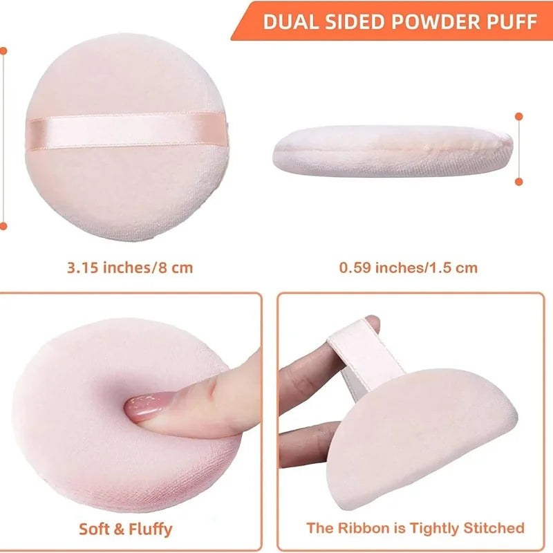 5Pcs Round Makeup Sponges Cosmetics Tools Soft Velvet Powder Puff Blender Sponges Facial  Foundation Make Up Accessories