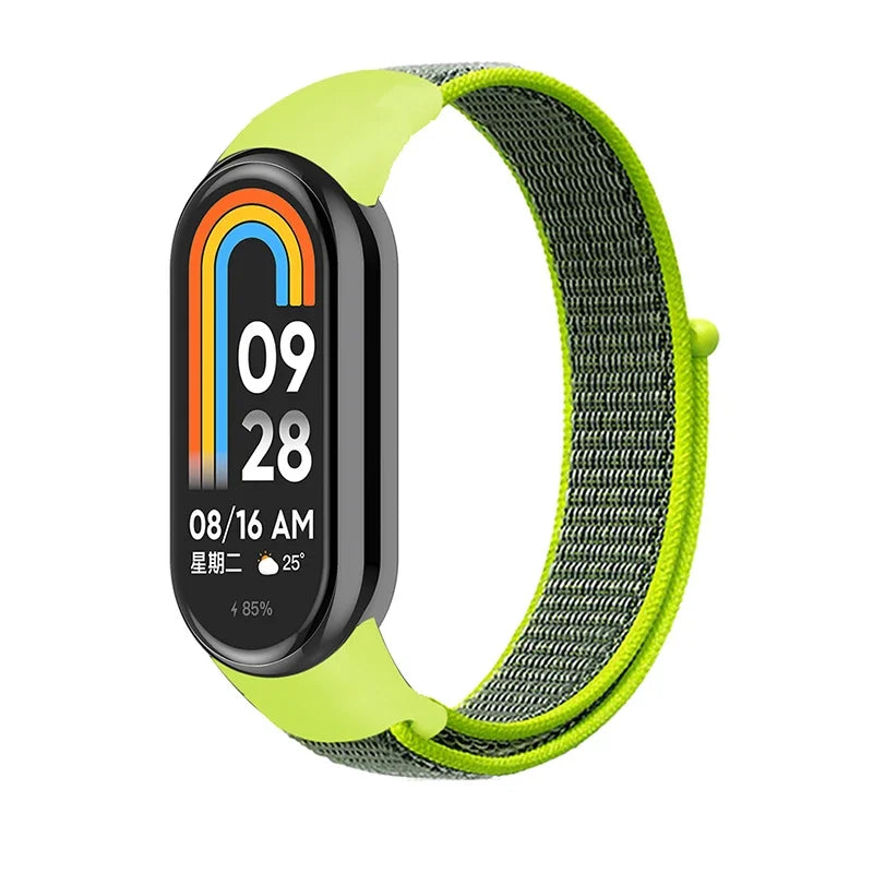 Nylon Loop Strap For xiaomi Mi Band 8 7 6 5 4 3 Bracelet SmartWatch Wristband Replacement sport pulsera watchband Miband 8 NFC