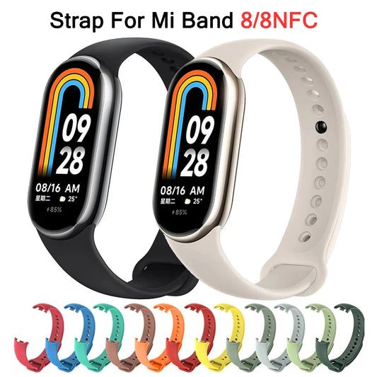 Strap for Xiaomi Mi Band 8/8 NFC Bracelet Silicone Wrist Miband 8 NFC Replacement pulsera correa Sport Strap for Mi Band 8